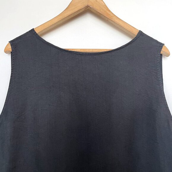 Tara Sartoria Black Silk Tank Top Shell Sz XL X-Large - Picture 7 of 10